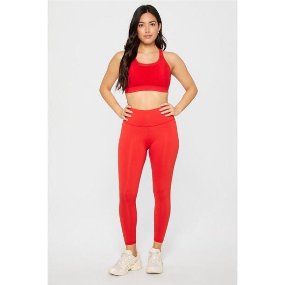 Fabletics Define PowerHold High Waisted 7/8 Heated Red Gym Leggings XL NEW~NWT - Picture 6 of 6